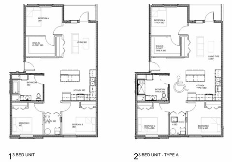 3 Bedroom Floor Plans